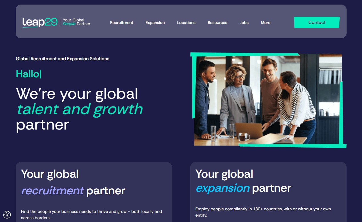 Leap29 website