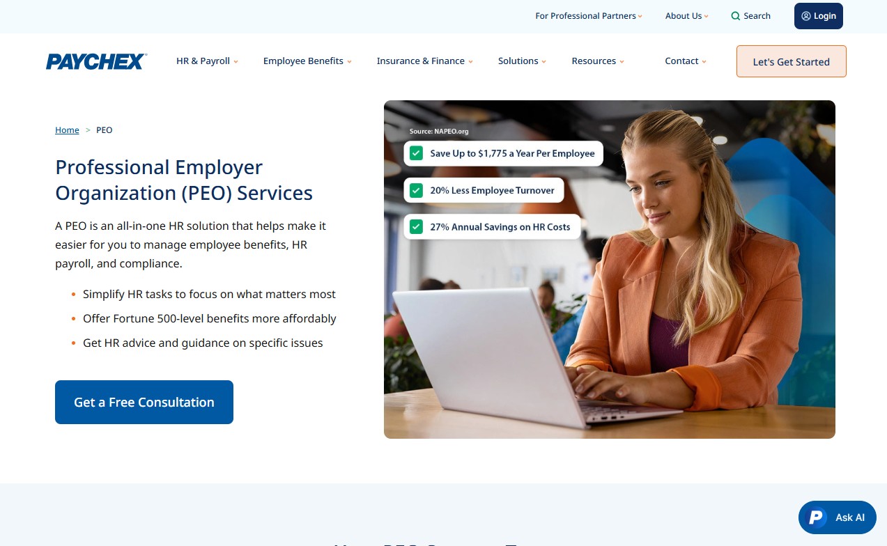 Paychex website