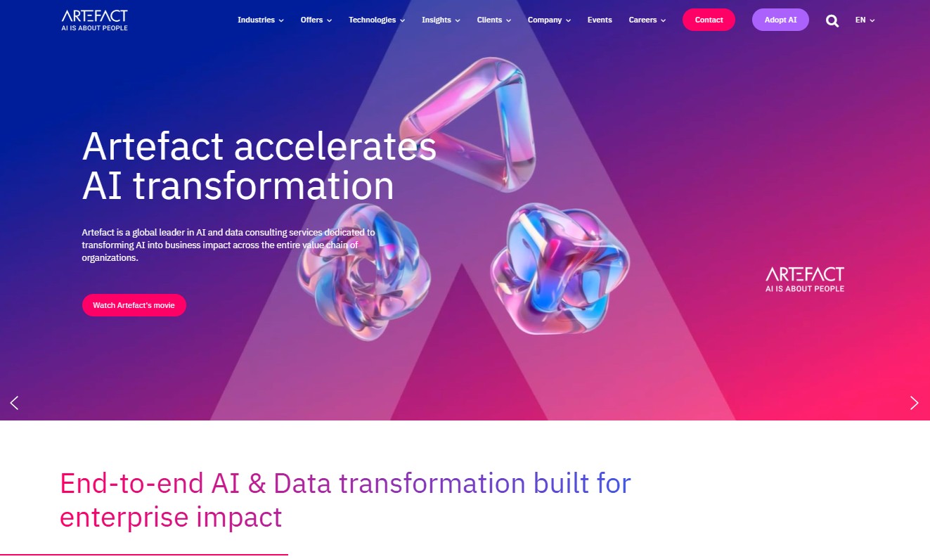 Artefact website