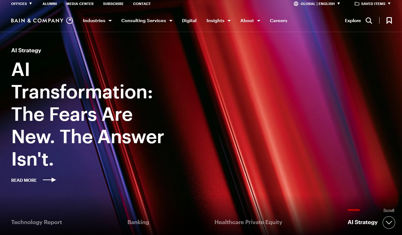 Bain & Company website