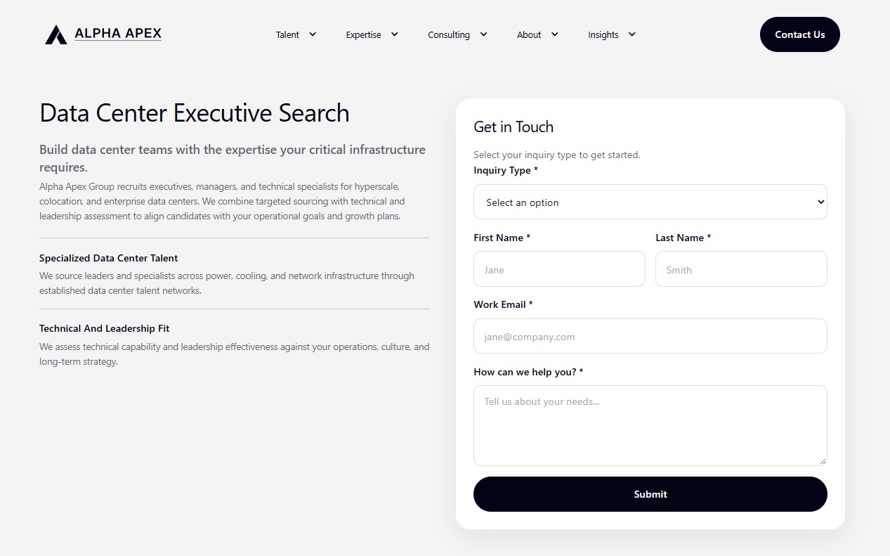 Alpha Apex Group website