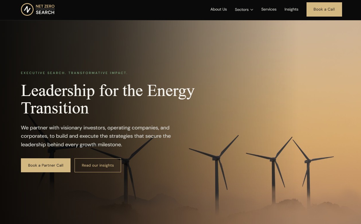 Net Zero Search website