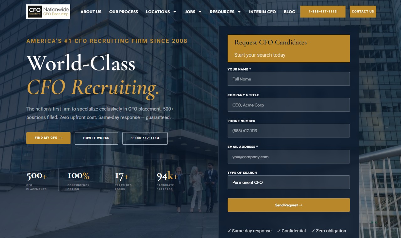 CFO Search website