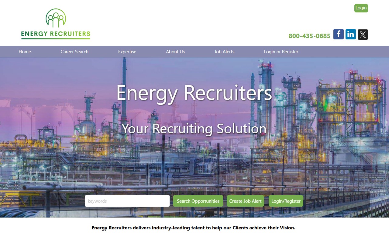Energy Recruiters Inc. website