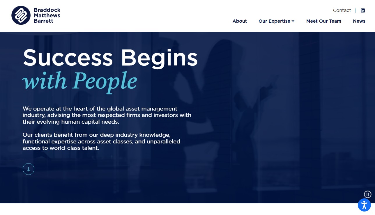 BraddockMatthewsBarrett (Formerly David Barrett Partners) website