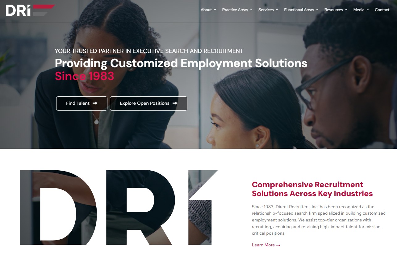 Direct Recruiters website