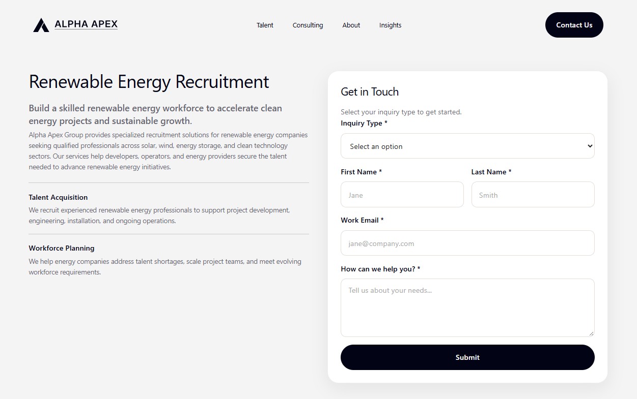 Alpha Apex Group website