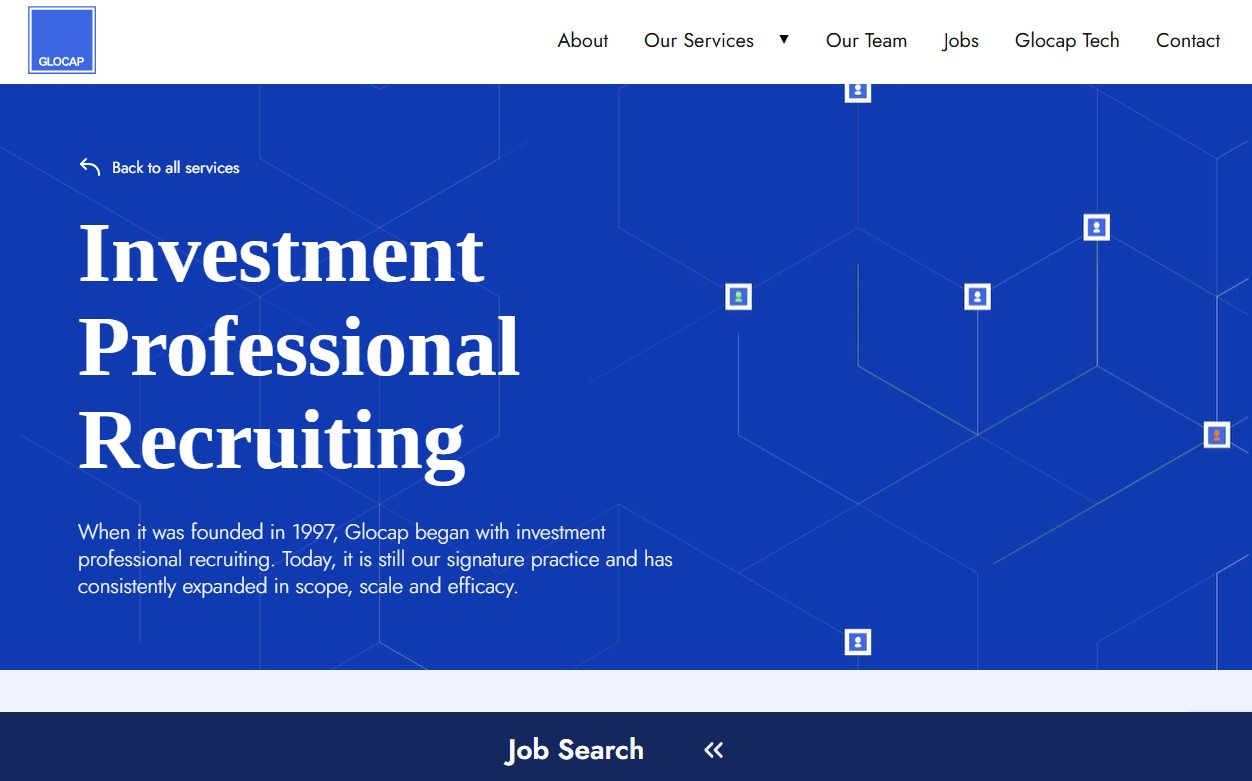 Glocap Search website