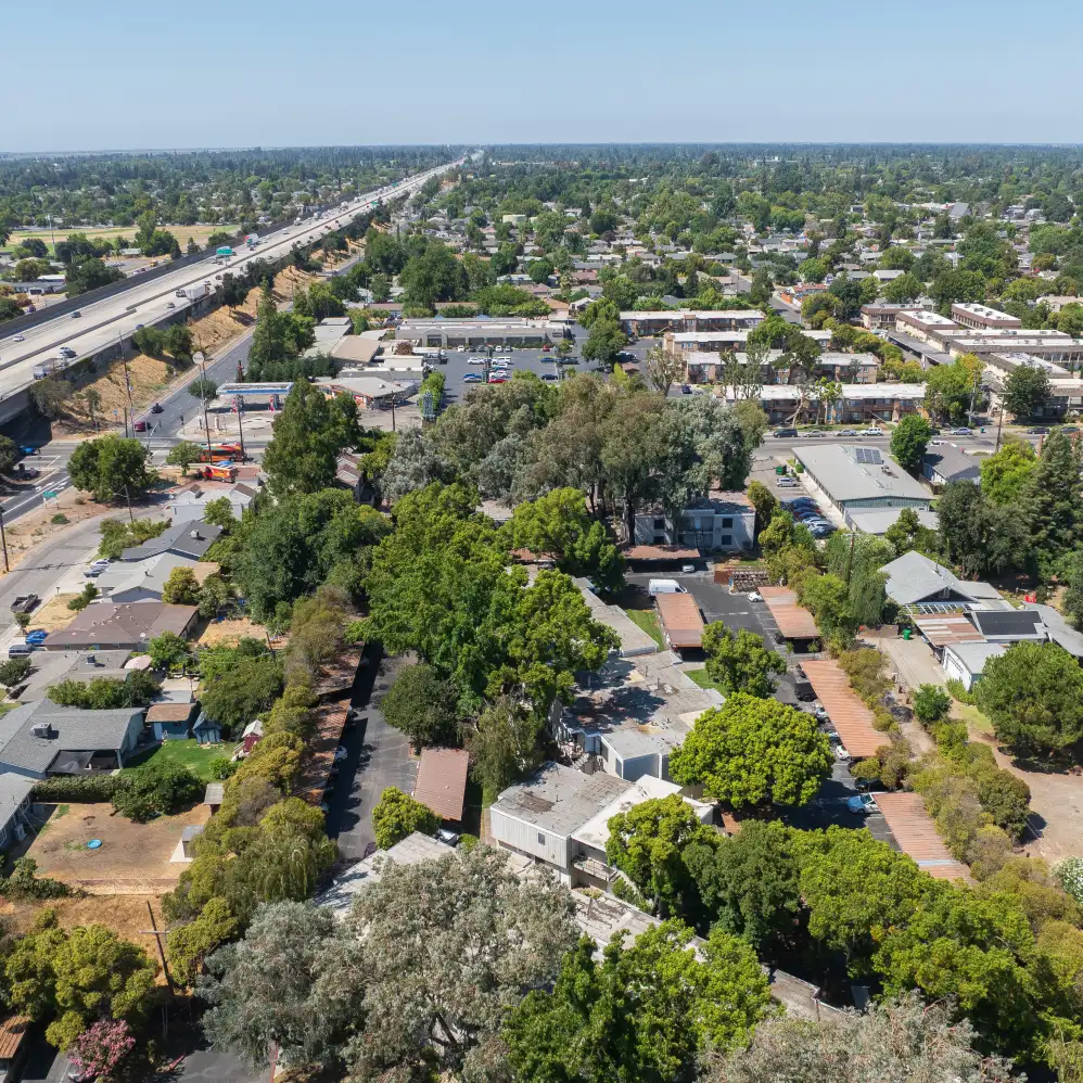 Aerial view of property