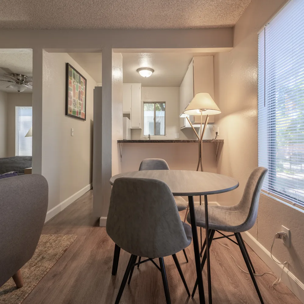 staged dining room