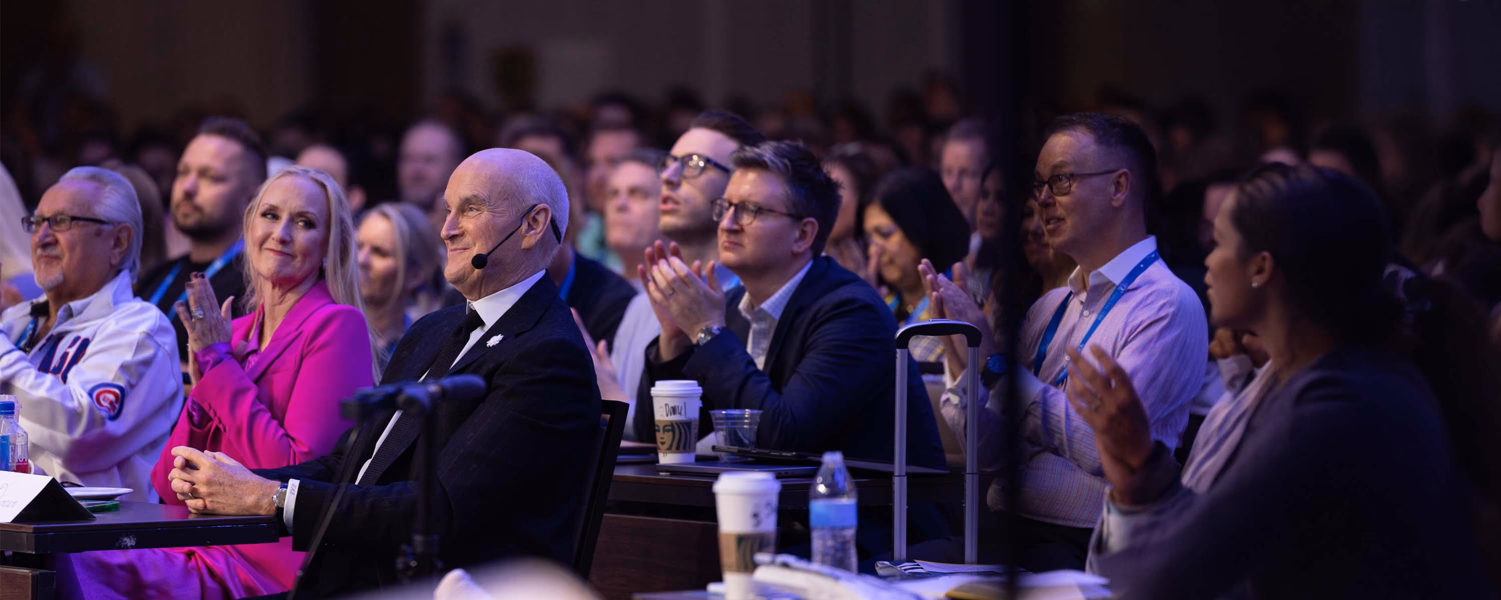 Todd Duncan sitting with audience