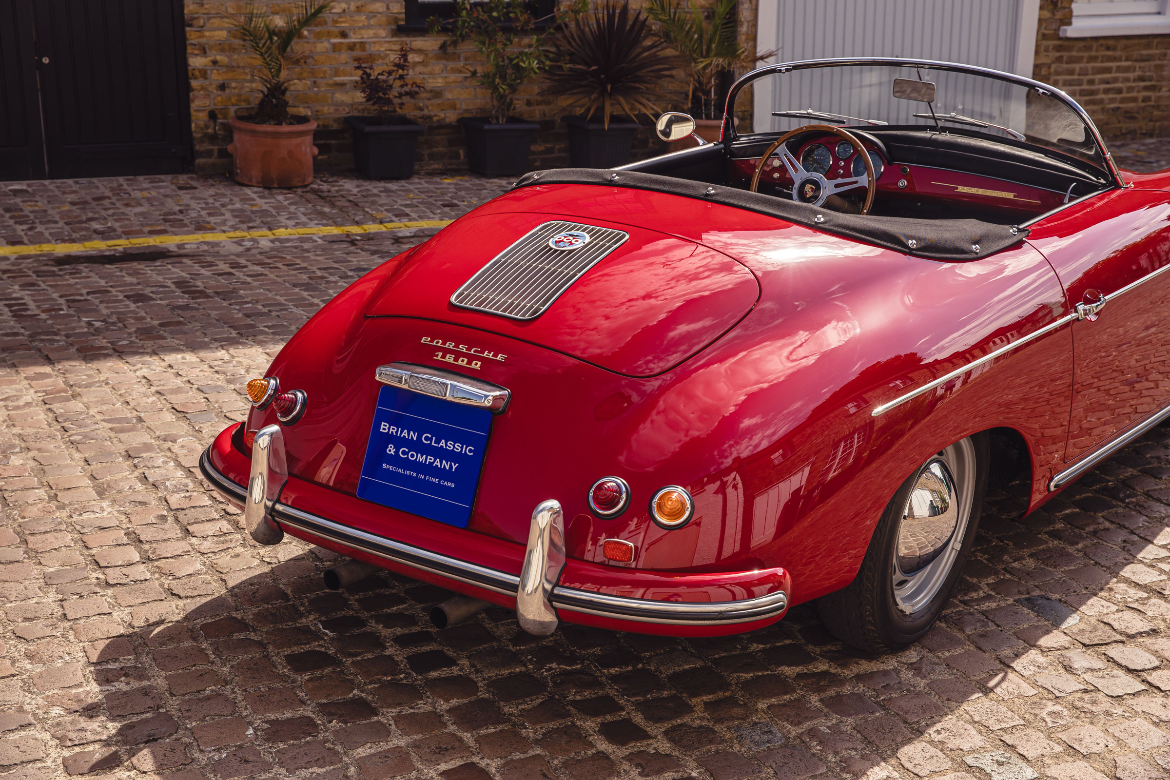 Porsche 356 in traditional cobbled Kensington settting
