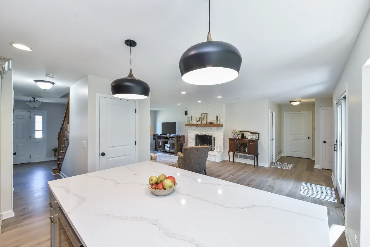 Dining Room remodel in Franklin, TN. The formal dining room in this Franklin, Tennessee home was opened to the kitchen as part of Sebring Design Build's whole-home remodel by Sebring Design Build.