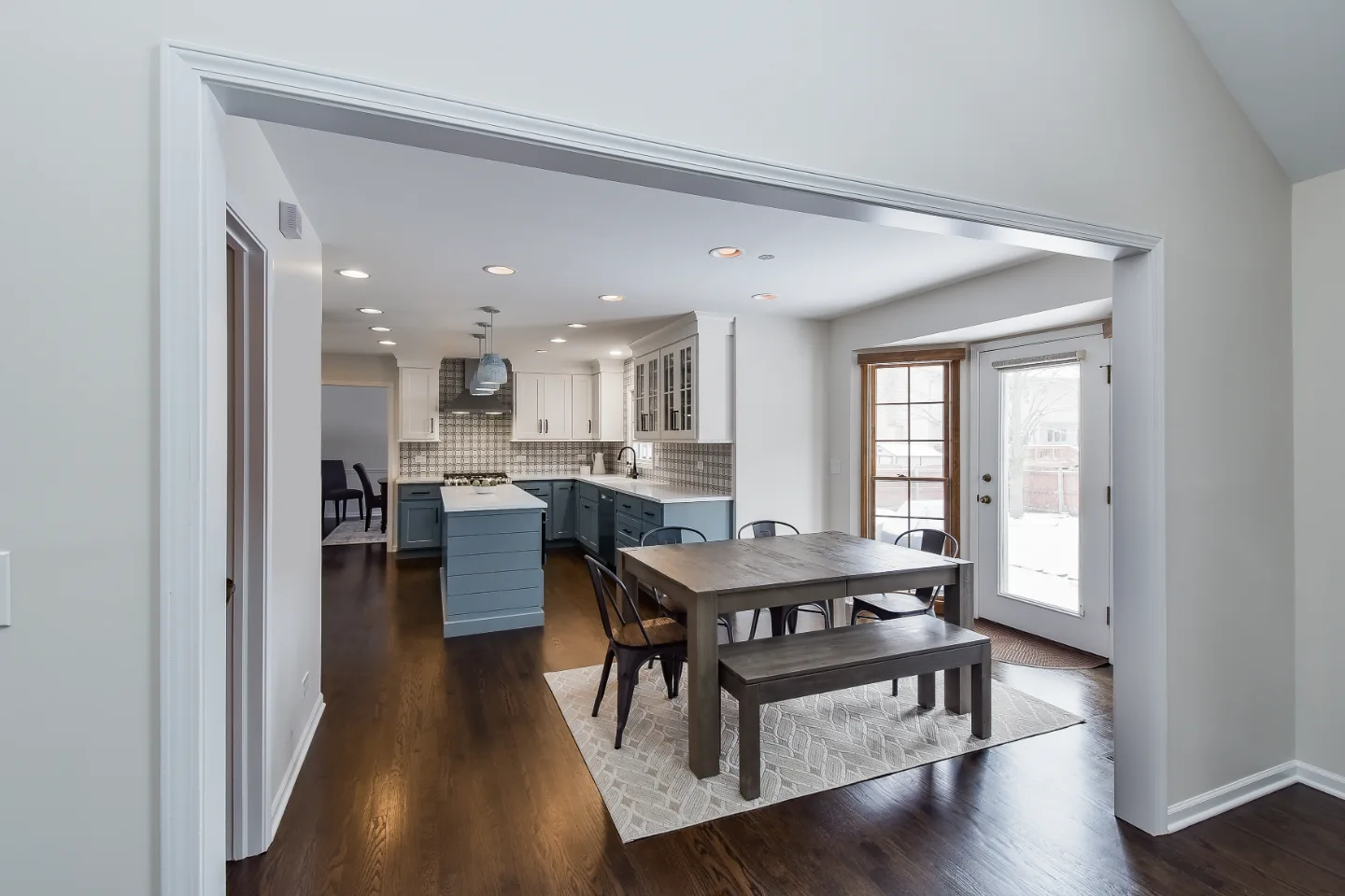 Dining Room remodel in Franklin, TN. Sebring Design Build transformed this Franklin, Tennessee dining room as part of a modern-farmhouse kitchen remodel.