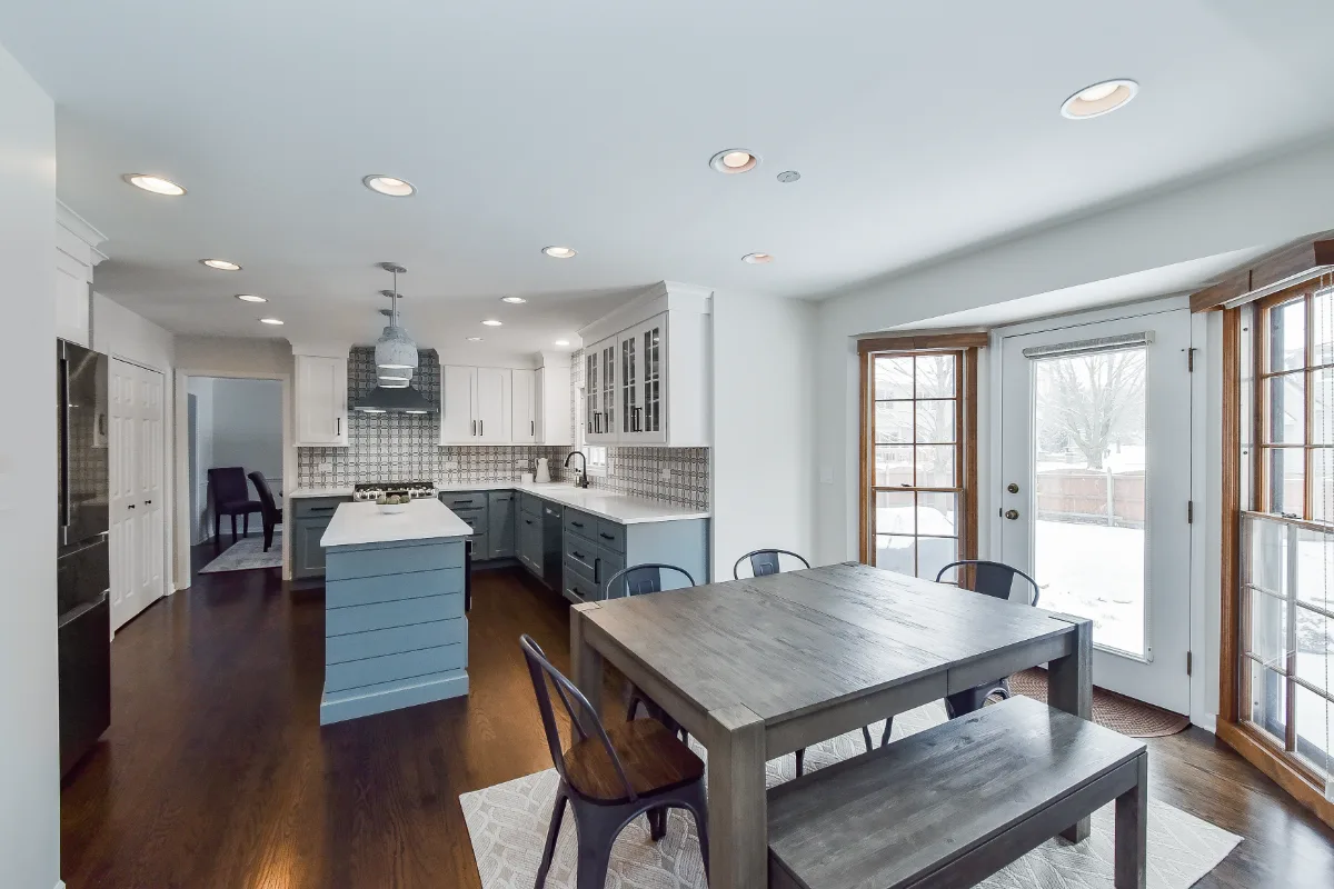 Dining Room remodel in Franklin, TN. Sebring Design Build transformed this Franklin, Tennessee dining room as part of a modern-farmhouse kitchen remodel.
