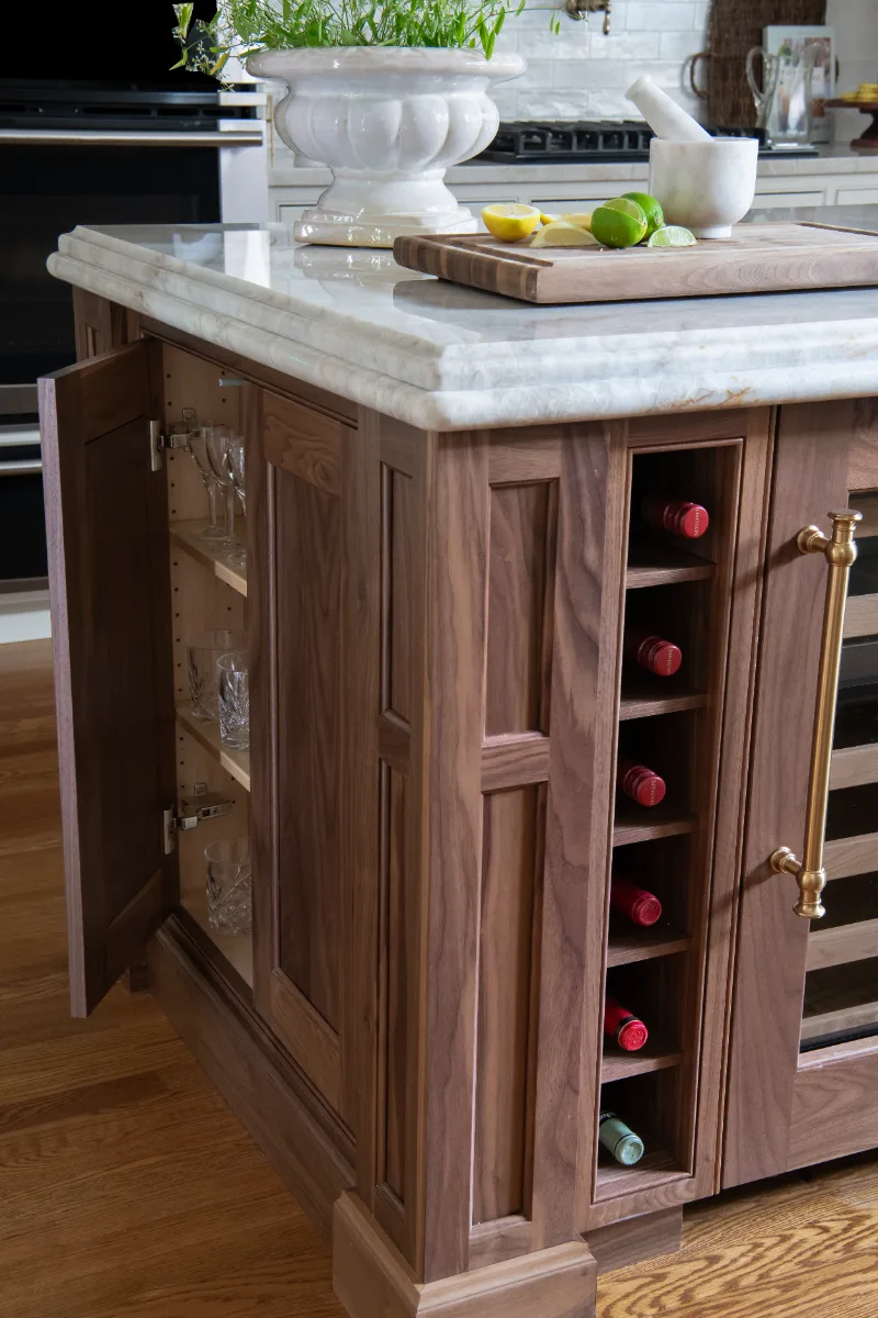 Kitchen remodel in Cool Springs, TN. Sebring Design Build transformed this Cool Springs kitchen in Franklin, Tennessee with Havana Square Recessed MDF Panel soft white cabinetry.