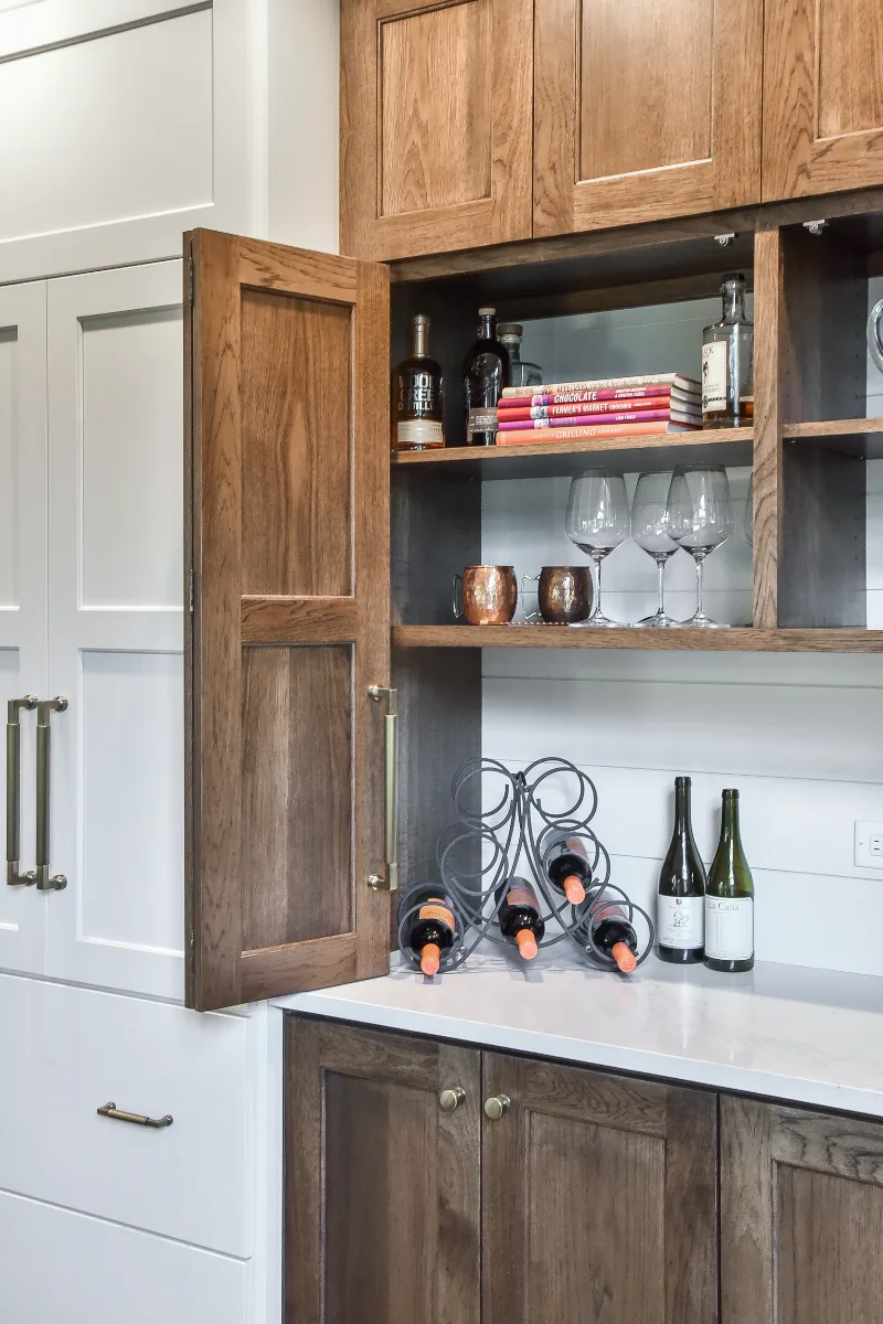 Bar remodel in Brentwood, TN. Sebring Design Build built this Brentwood, Tennessee bar as part of a transitional-organic multi-room remodel.
