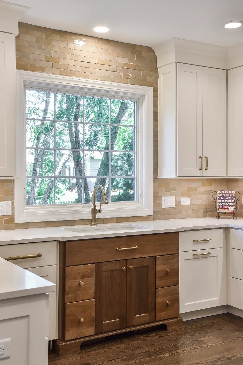 Kitchen remodel in Brentwood, TN. Sebring Design Build transformed this Brentwood kitchen by removing angled walls and soffits to create an open.