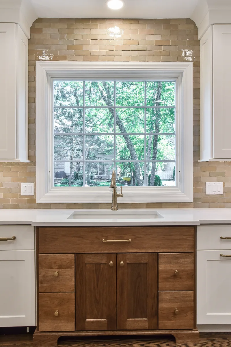 Kitchen remodel in Brentwood, TN. Sebring Design Build transformed this Brentwood kitchen by removing angled walls and soffits to create an open.