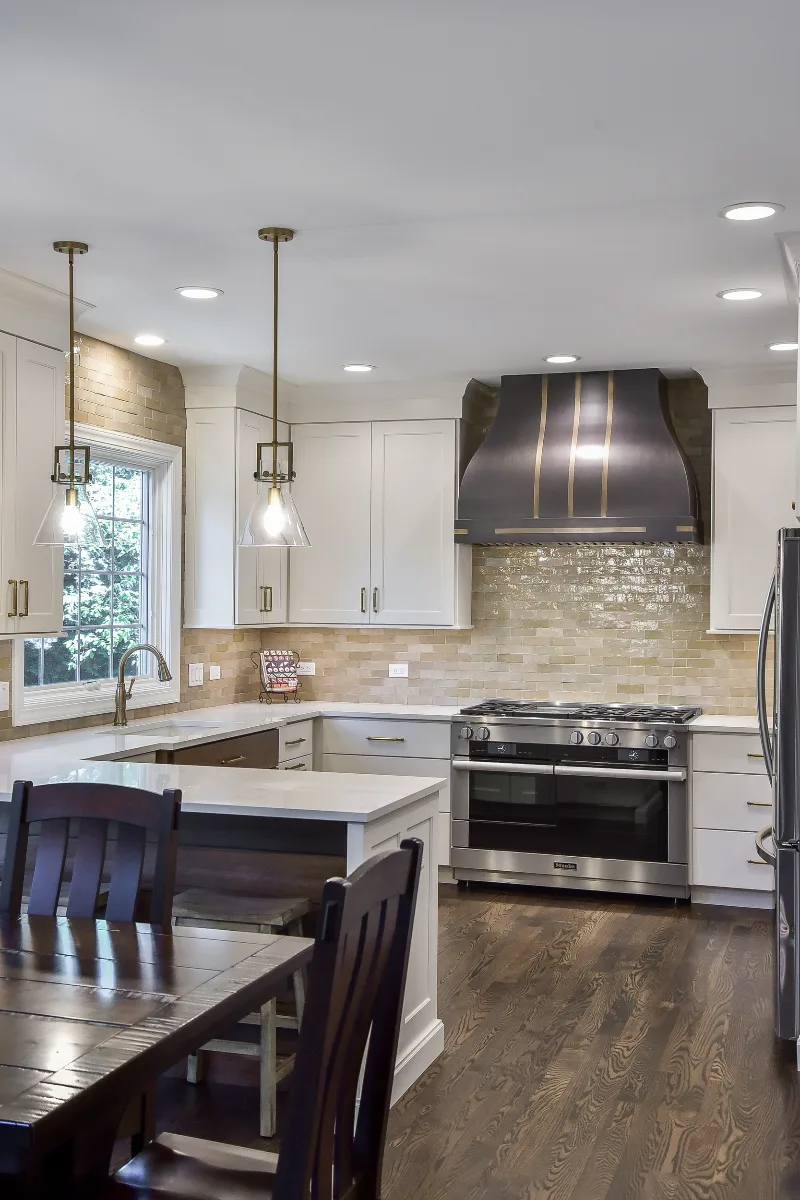 Kitchen remodel in Brentwood, TN. Sebring Design Build transformed this Brentwood kitchen by removing angled walls and soffits to create an open.