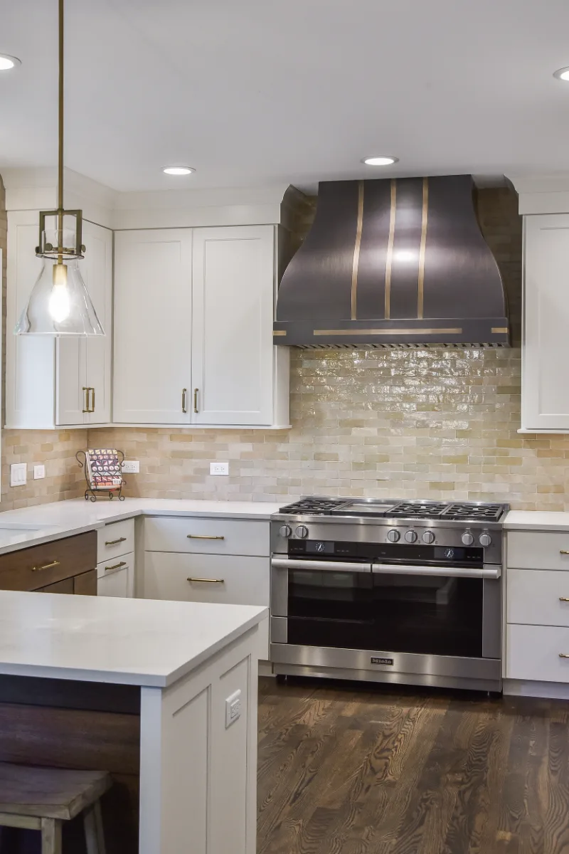 Kitchen remodel in Brentwood, TN. Sebring Design Build transformed this Brentwood kitchen by removing angled walls and soffits to create an open.