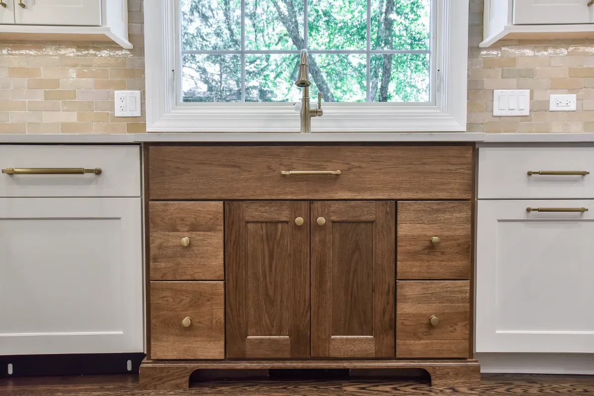 Kitchen remodel in Brentwood, TN. Sebring Design Build transformed this Brentwood kitchen by removing angled walls and soffits to create an open.