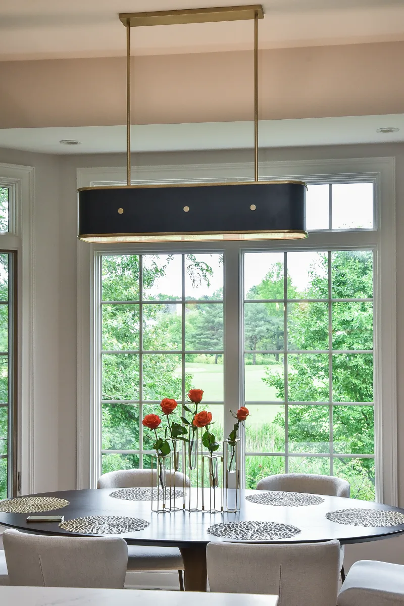 Dining Room remodel in Brentwood, TN. Sebring Design Build transformed this Brentwood, Tennessee dining room as part of a transitional-elegant multi-room remodel.