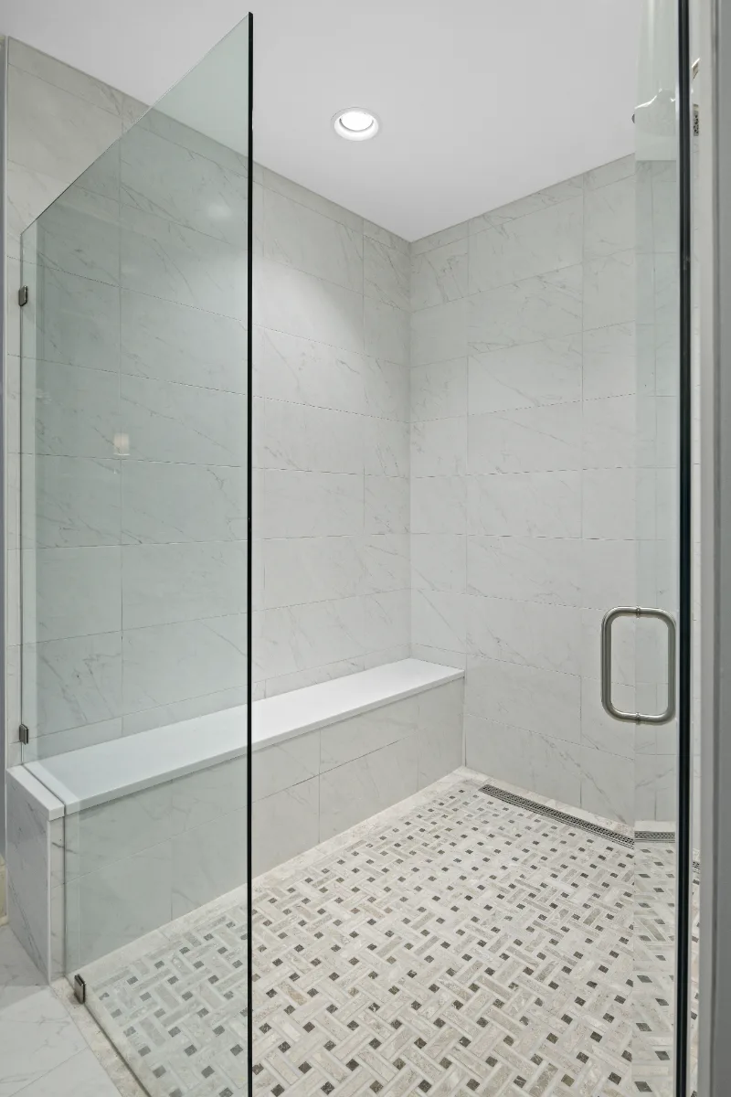 Primary Bath remodel in Franklin, TN. Sebring Design Build transformed this Bonbrook primary bath in Brentwood.