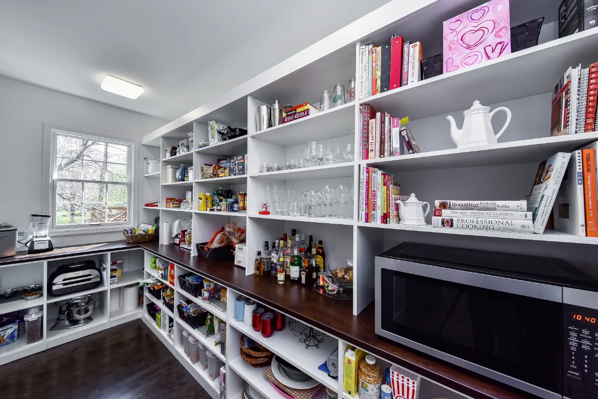 Pantry remodel in Franklin, TN. Sebring Design Build redesigned the pantry in this Franklin, Tennessee home as an integrated extension of the kitchen remodel.