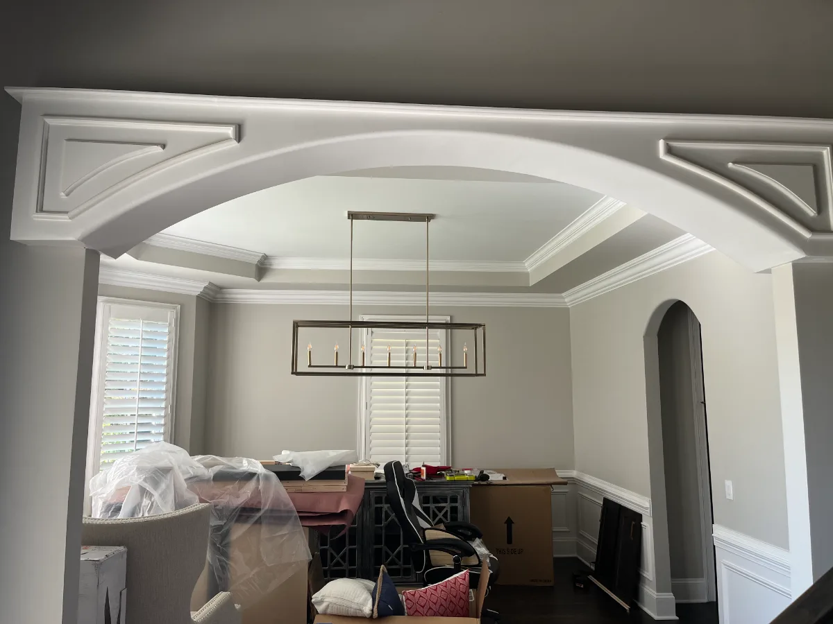 Dining room update in Magnolia Vale, Brentwood TN as part of a whole-home interior remodel. Modern luxury finishes by Sebring Design Build.