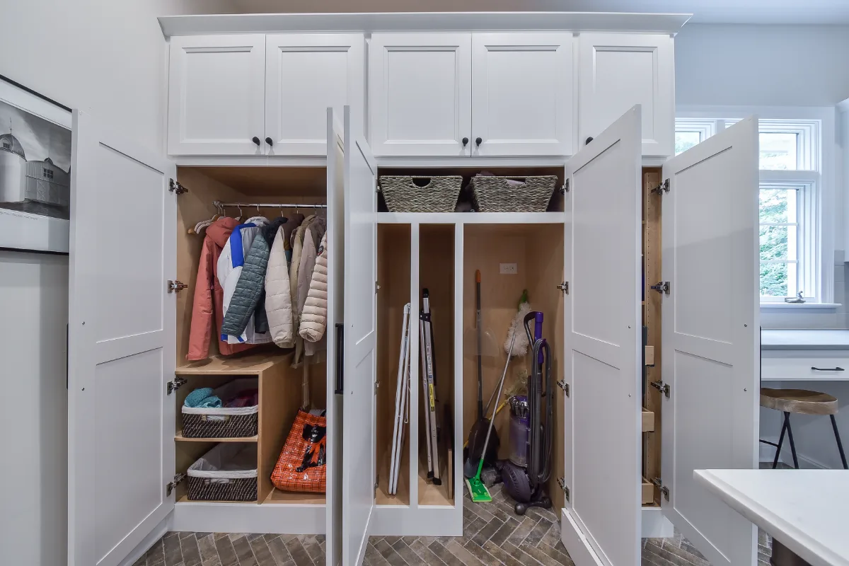 Laundry remodel in Brentwood, TN. Sebring Design Build transformed this Brentwood, Tennessee laundry room as part of a transitional-elegant multi-room remodel.