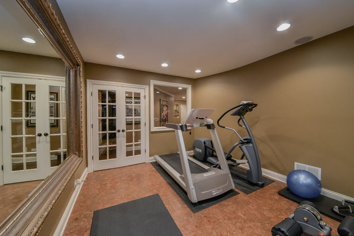 Basement remodel in Franklin, TN. Sebring Design Build finished this Franklin, Tennessee basement as a multi-zone unique-traditional lower level.