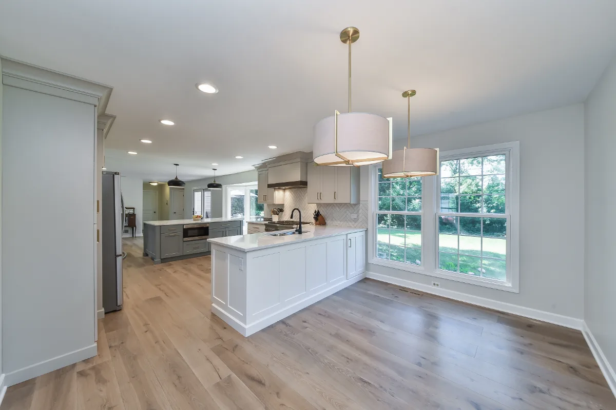 Dining Room remodel in Franklin, TN. The formal dining room in this Franklin, Tennessee home was opened to the kitchen as part of Sebring Design Build's whole-home remodel by Sebring Design Build.