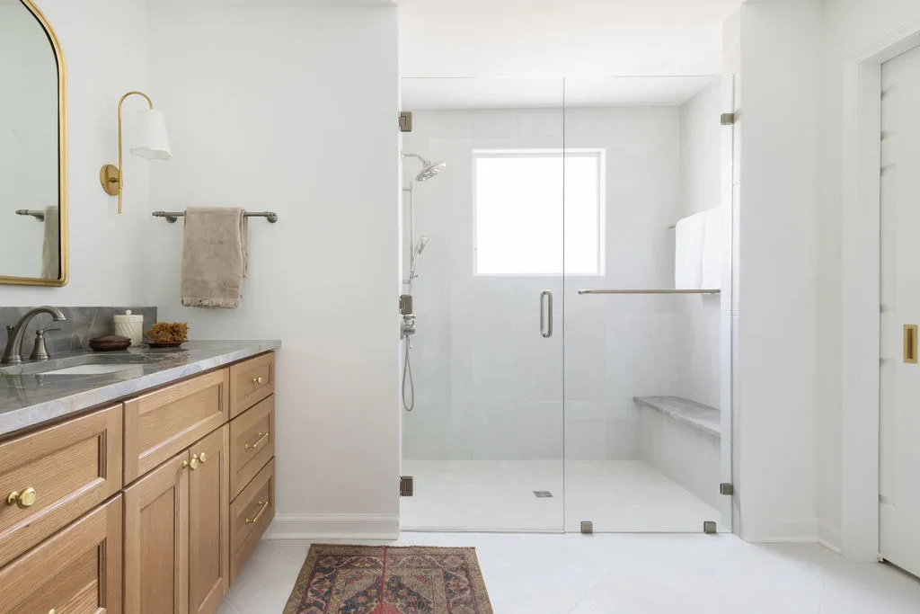 The Primary Bath at Our Foxboro Estates Storied Charm Whole House Remodel
