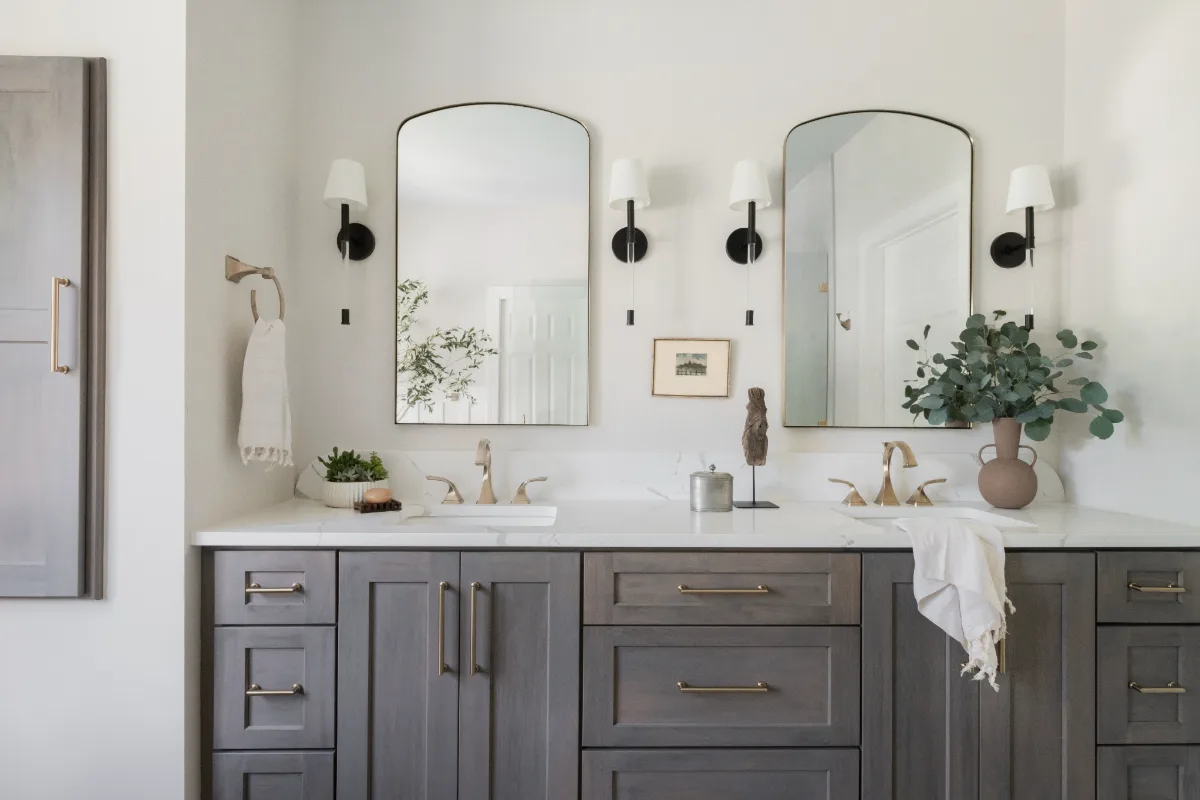 The Primary Bath at Our Willowsprings Coastal Elegant Remodel