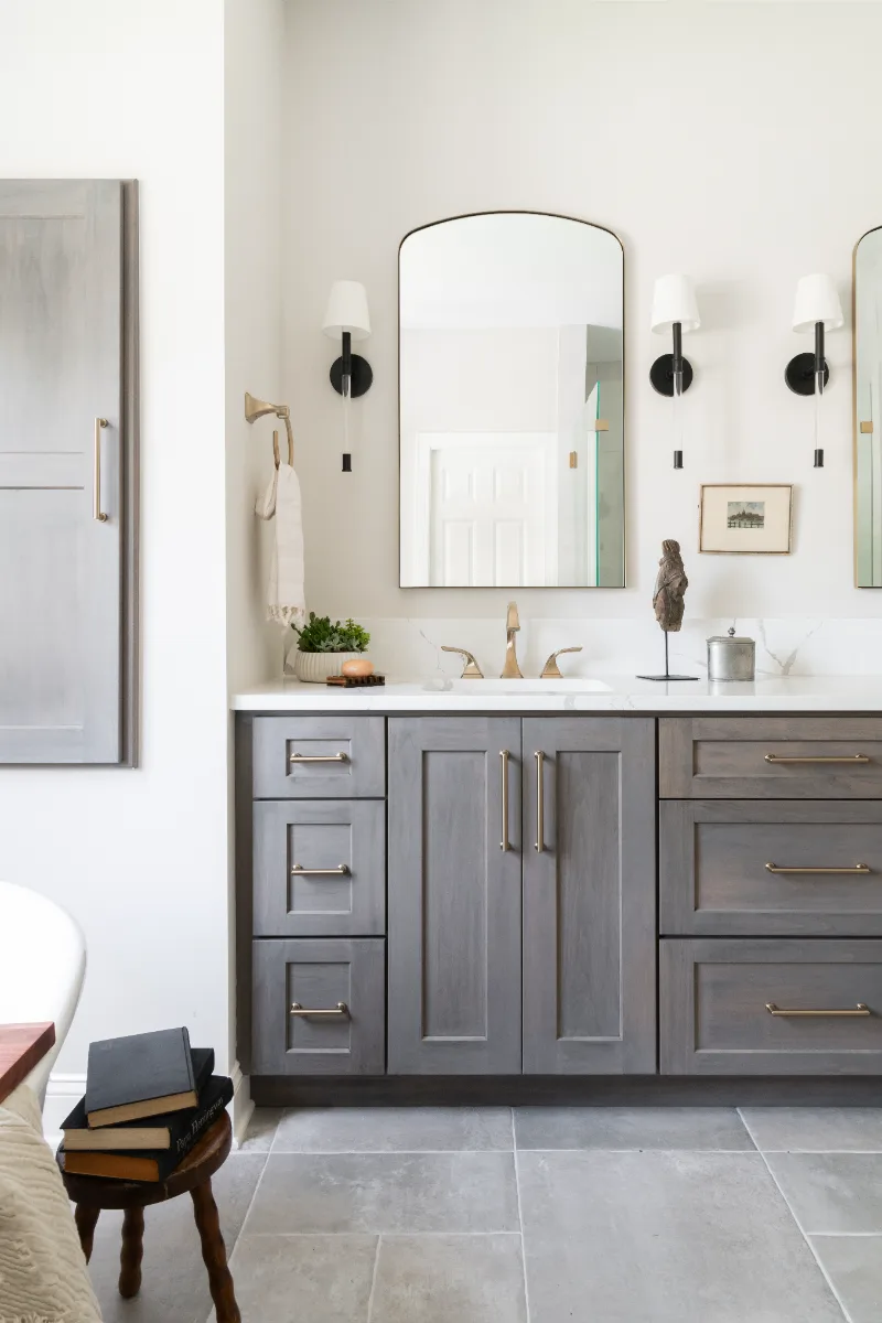 The Primary Bath at Our Willowsprings Coastal Elegant Remodel