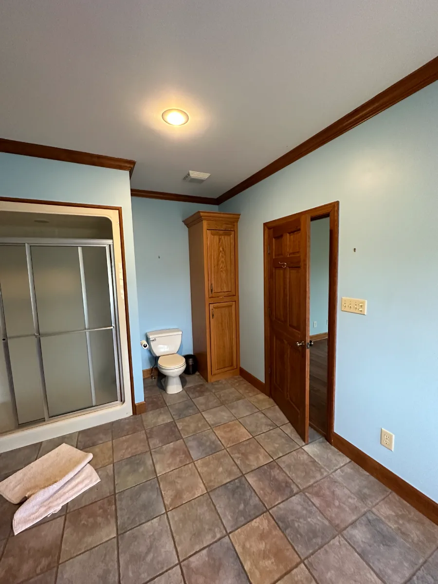The Primary Bath at Our Transitional Bold Remodel