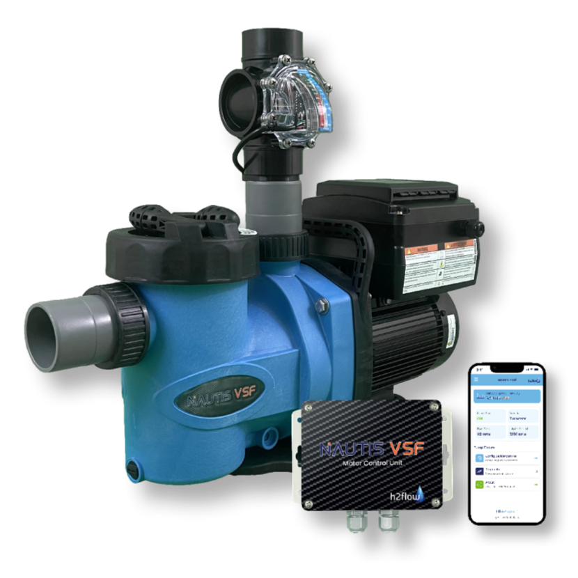 Nautis VSF pump, motor control unit, and mobile app