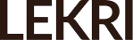 Logotyp med texten LEKR i svart.