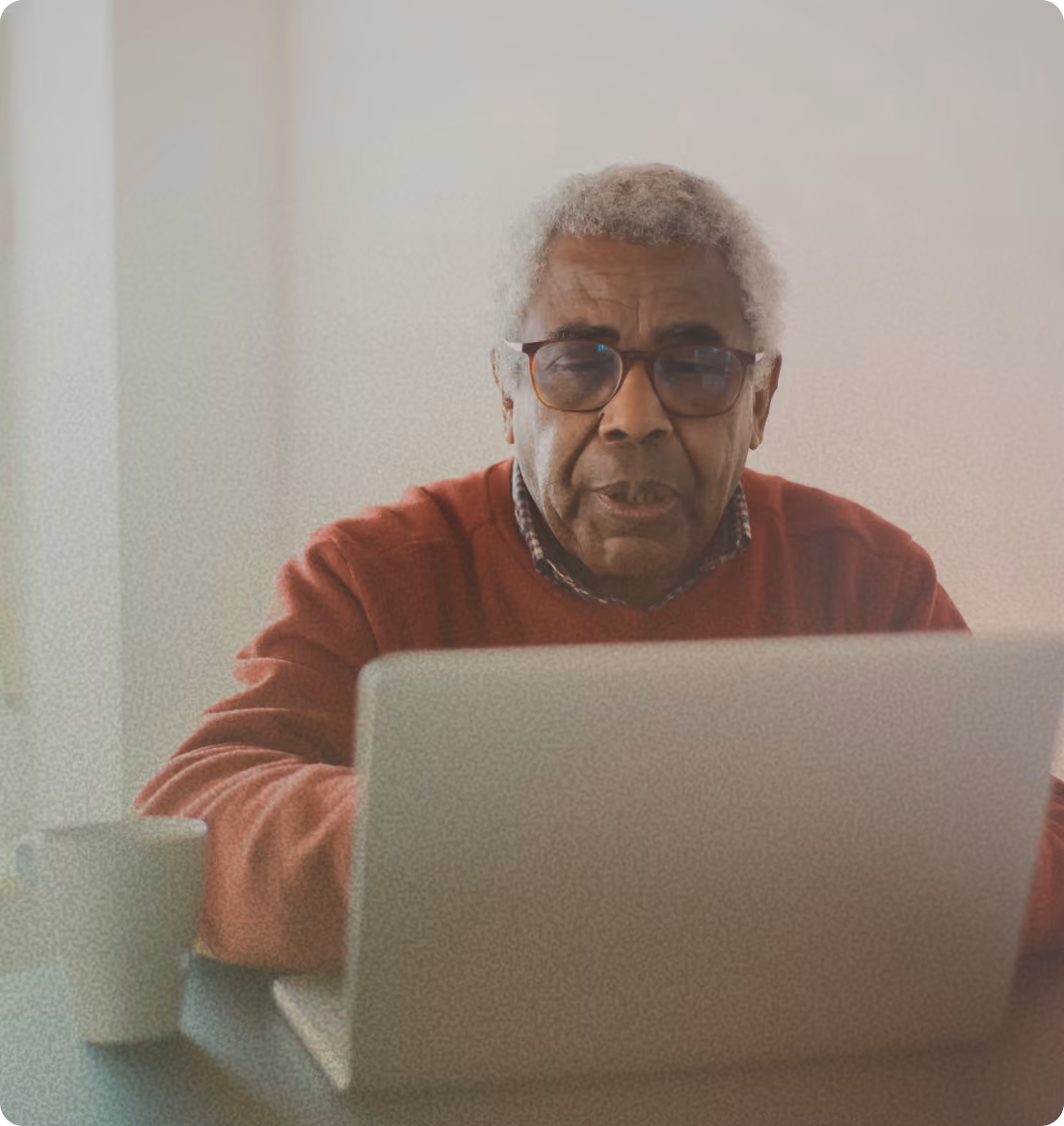 a man with a computer