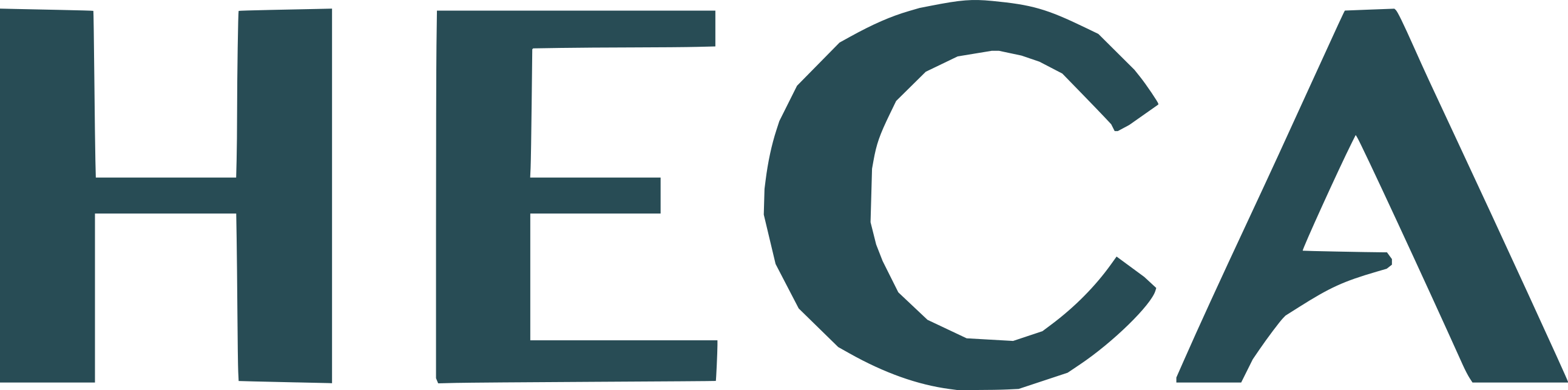 HECA text logo in dark teal with a transparent background.