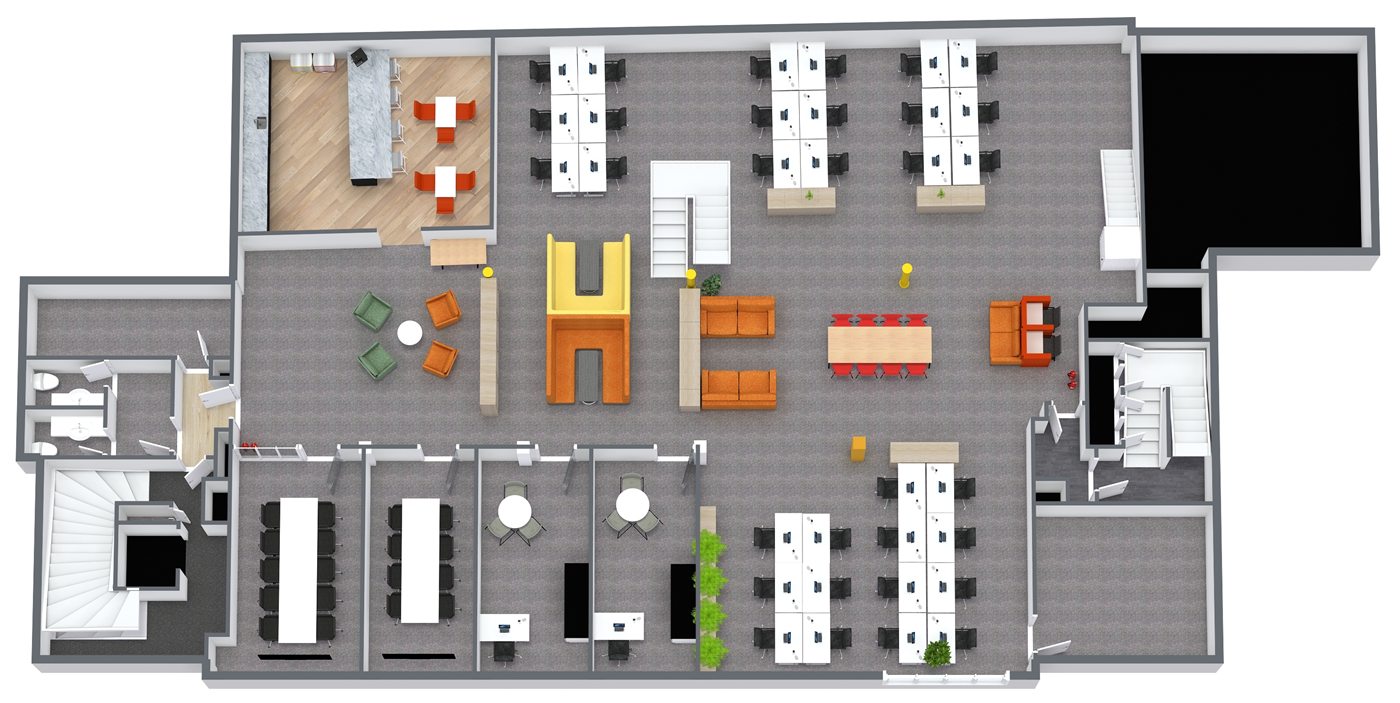 Second floor layout graphic