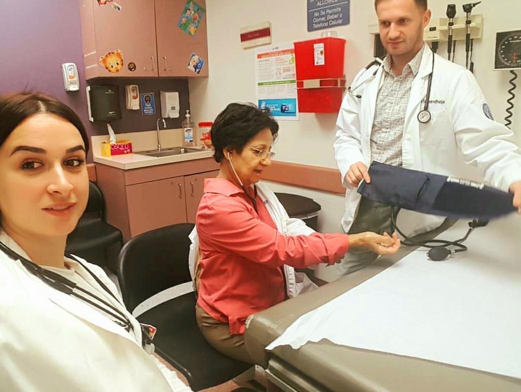 Besmira at her rotation. Besmira loved her observership and became an AMO Ambassador.