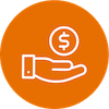Earn Revenue Icon orange