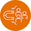 attract talent icon orange