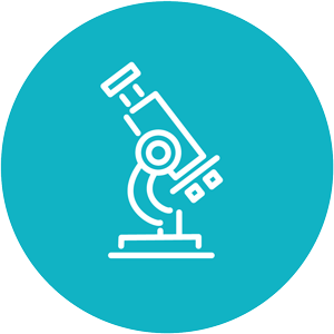 education/research-based rotation icon blue circle