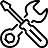 wrench and screw driver icon