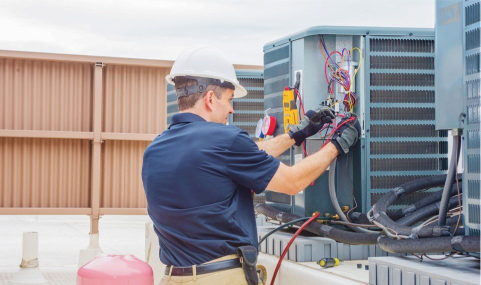 man in hvac installation and repair