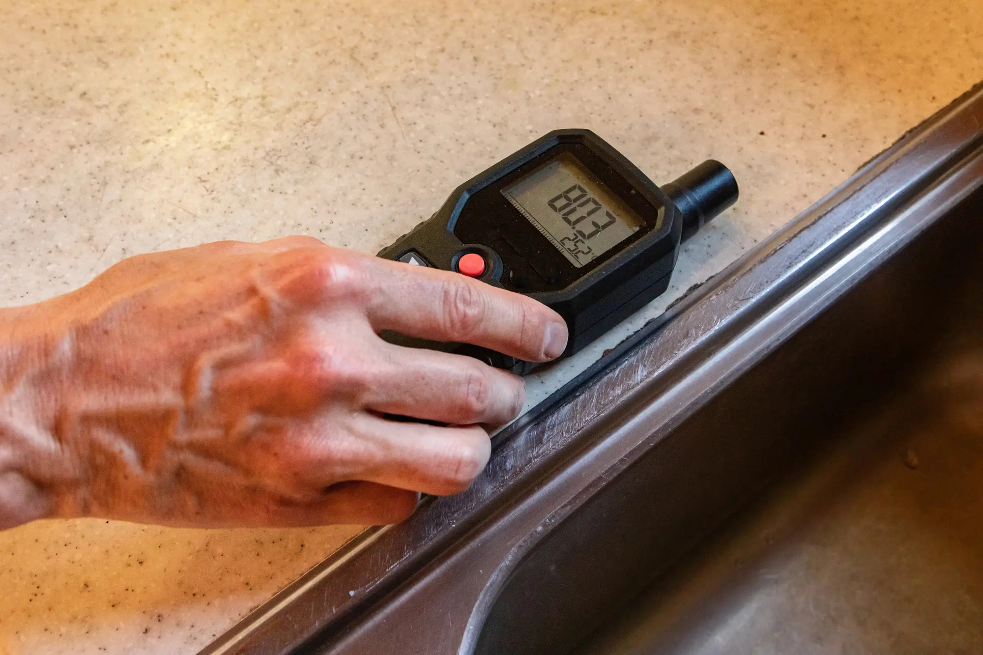 Repairman checking
