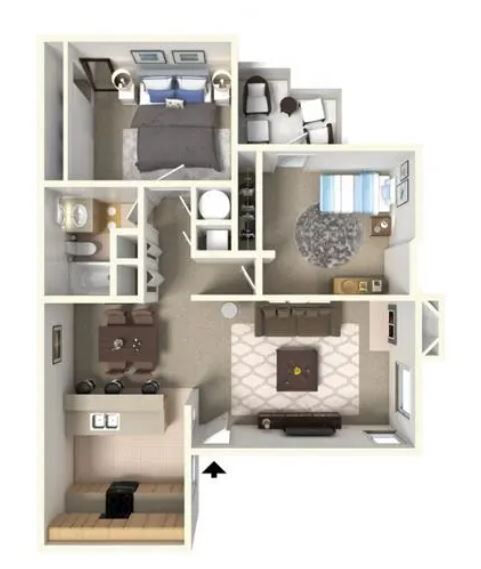 2x1 floor plan layout